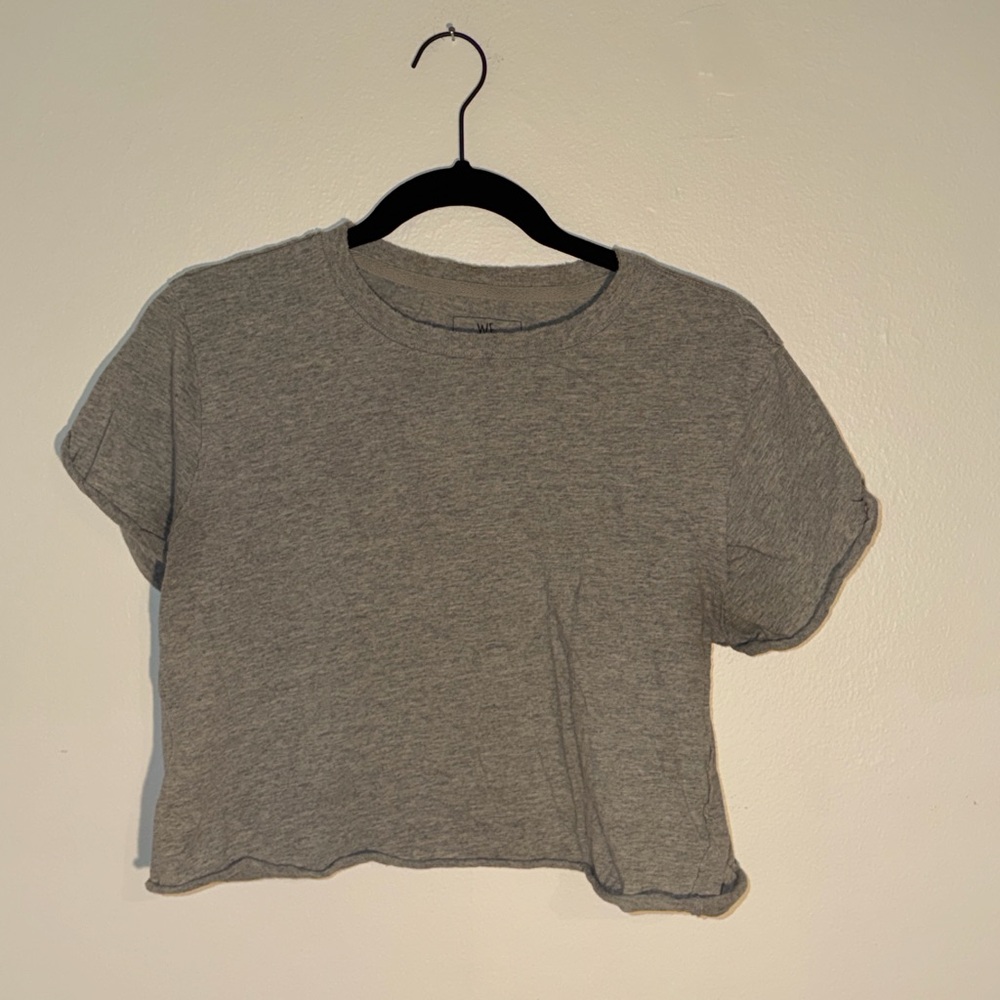 Free People Heather Gray Crop Top